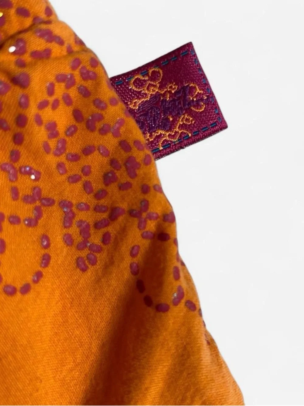 Vintage Y2K Bratz girls orange paisley cotton skirt